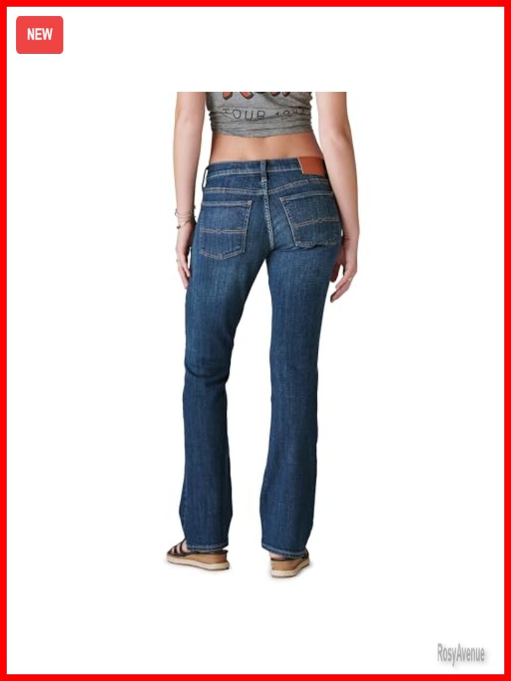 Mid Rise Easy Rider Bootcut Jeans Classic 5-Pocket Denim - Picture 3 of 6